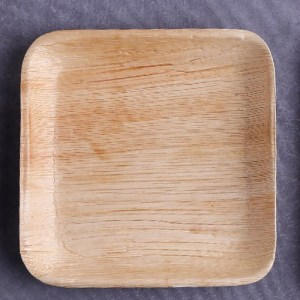 Areca Leaf Square Plate (6")
